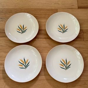 Vintage Royal Harvest Homer Laughlin salad plates set of 4